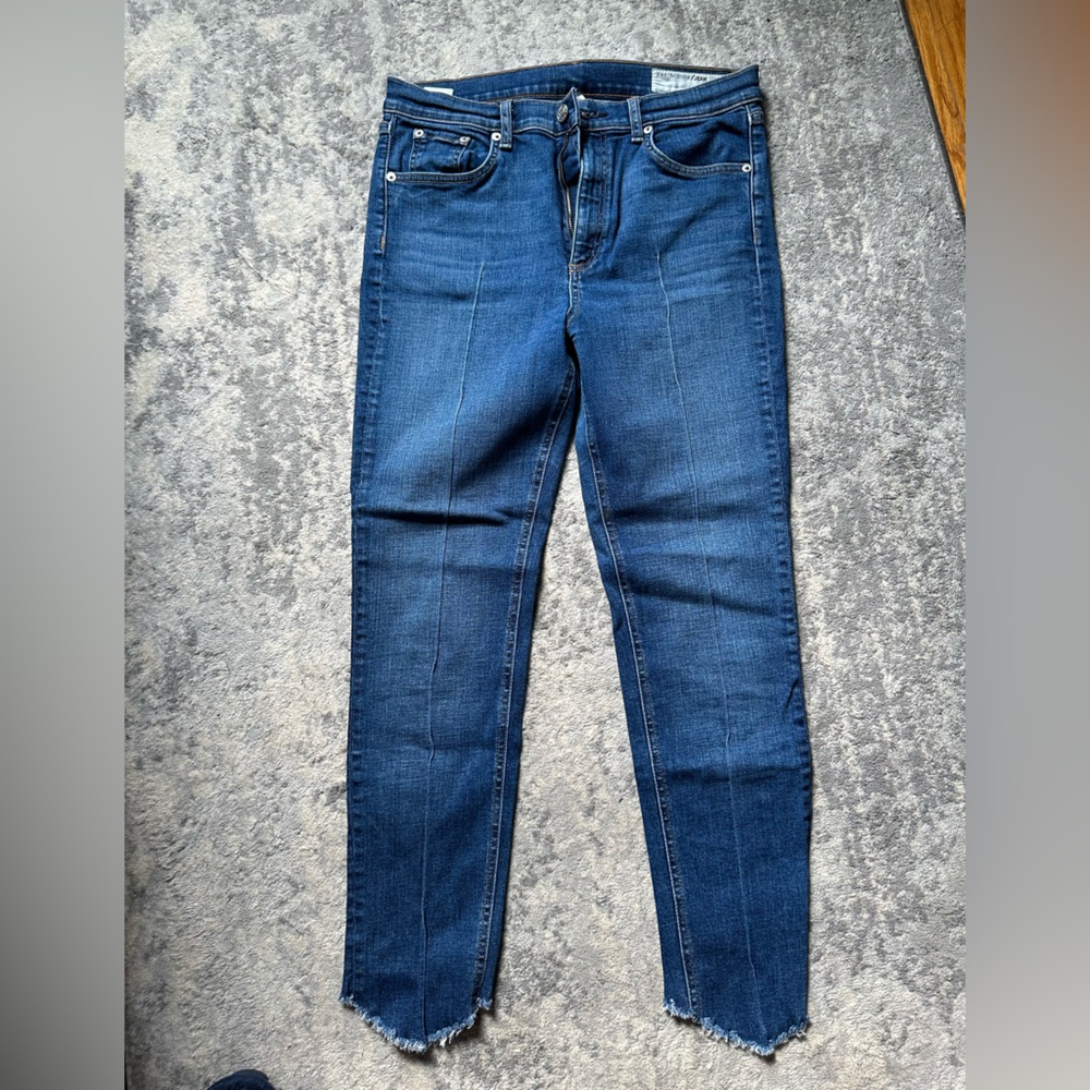 Rag and bone high rise ankle skinny with cool hem